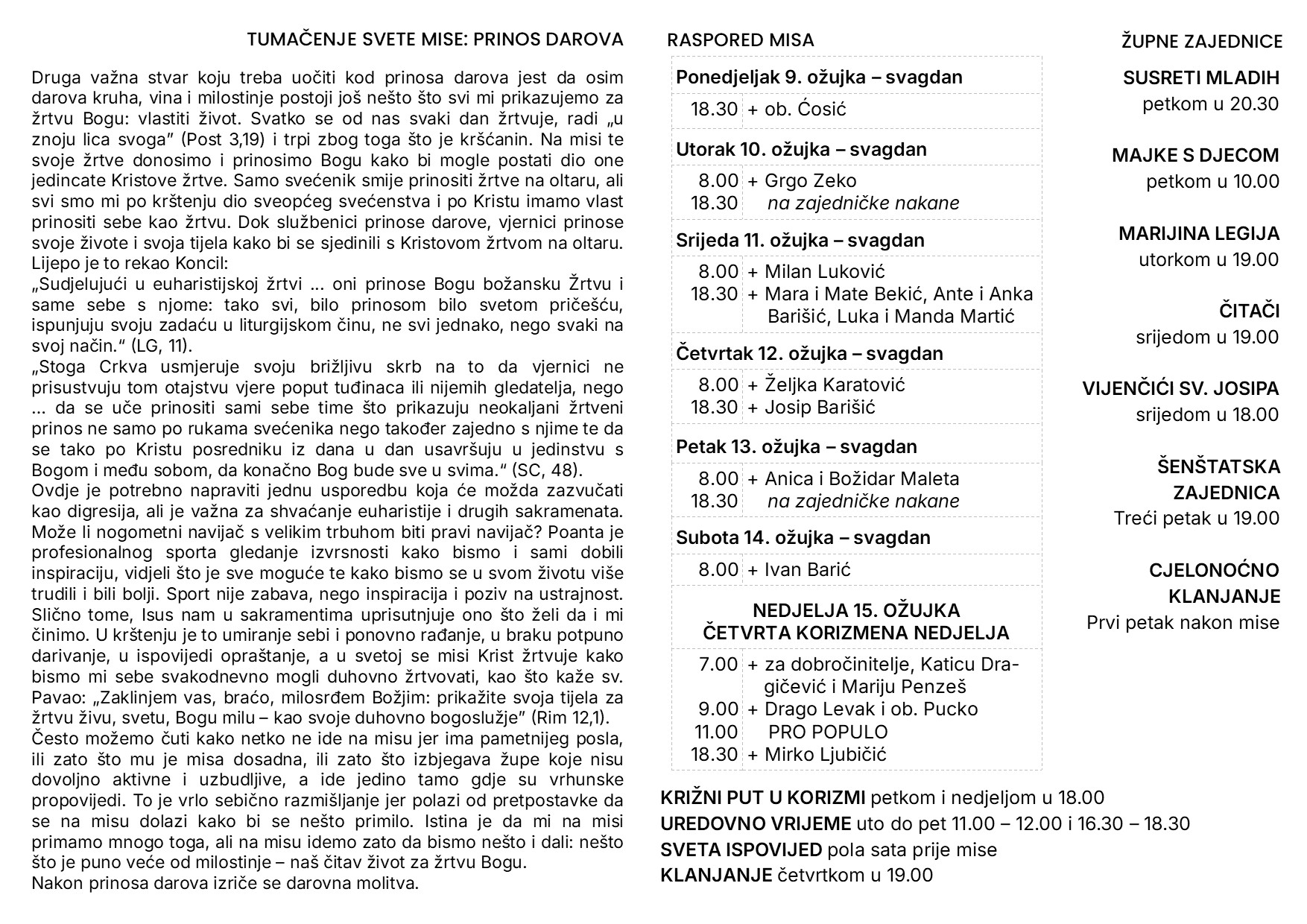 Treća korizmena nedjelja